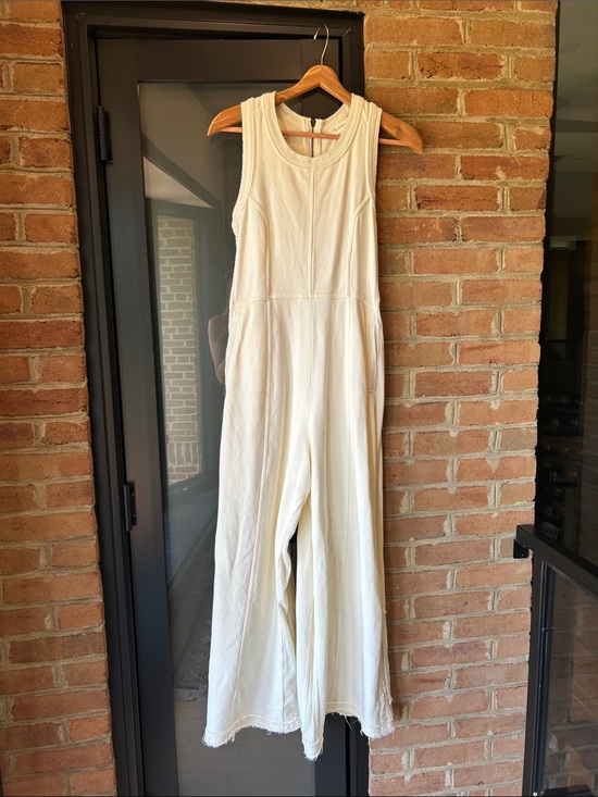 bohme Pants - Bohme small Sleeveless Cream Wide-Leg Jumpsuit